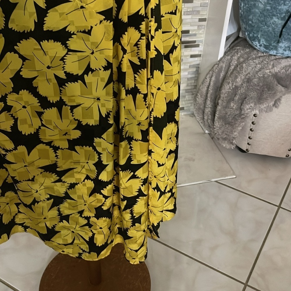 Vintage Cliche New York Paris floral wrap dress 16 - Picture 3 of 11